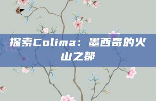 探索Colima:墨西哥的火山之都