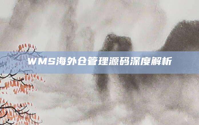 WMS海外仓管理源码深度解析