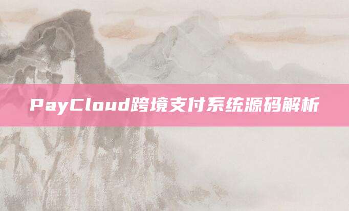PayCloud跨境支付系统源码解析