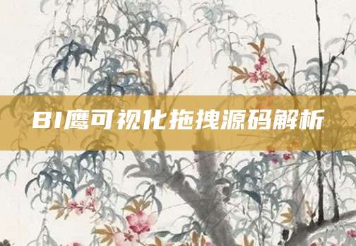 BI鹰可视化拖拽源码解析