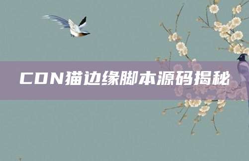 CDN猫边缘脚本源码揭秘