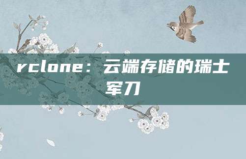 rclone：云端存储的瑞士军刀